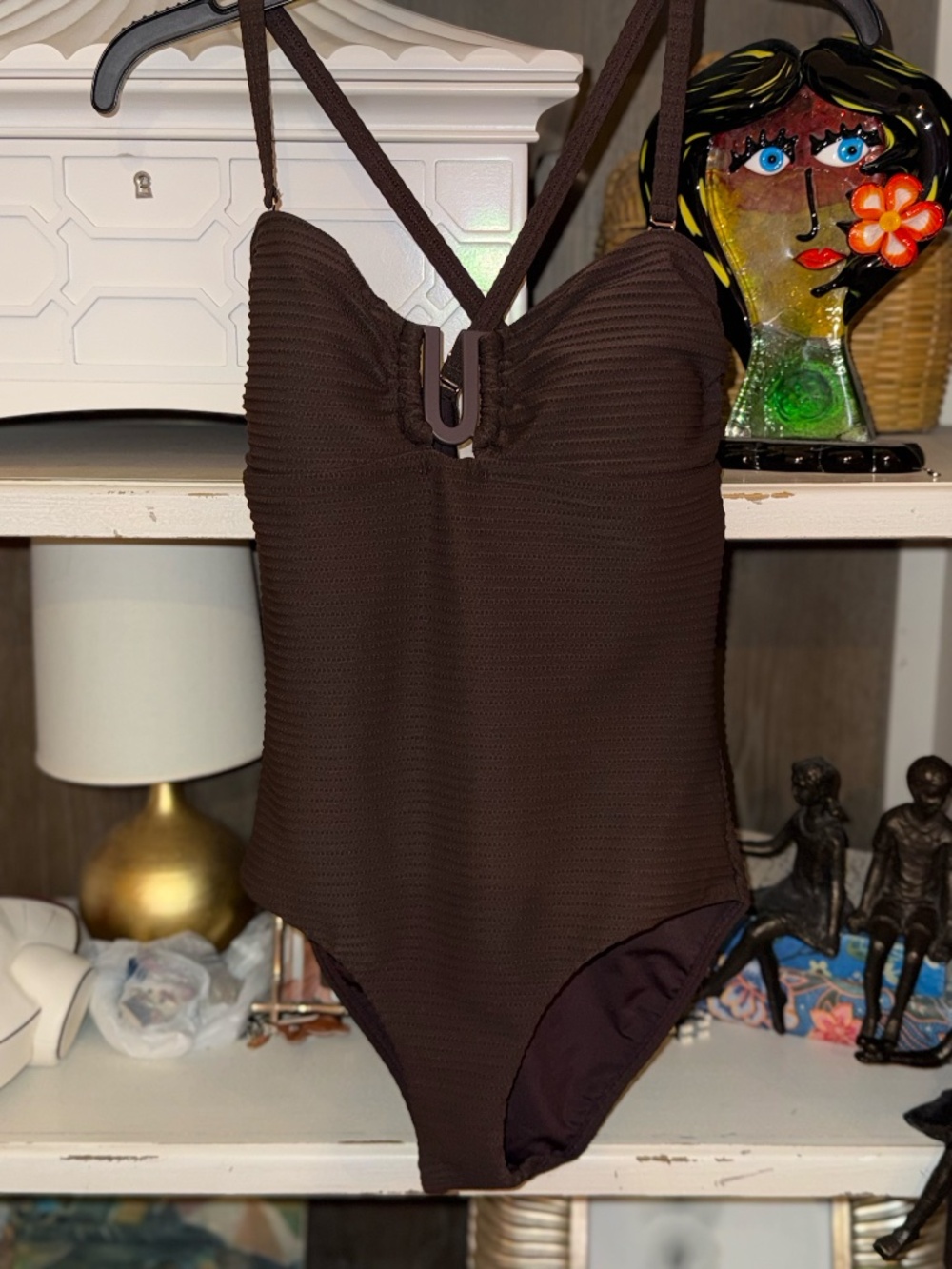 Sevel Level Australia US 8 Luminara halter one piece swimsuit - Picture 5 of 7